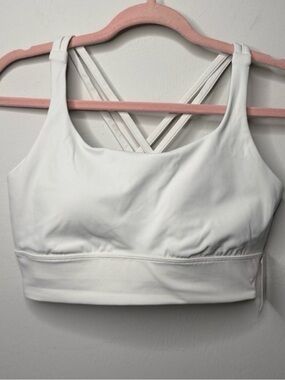 lululemon athletica White Energy longline Sports Bra